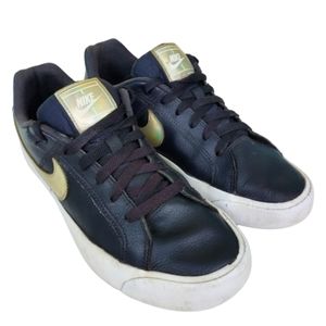Nike Court Royale leather shoes, Men's size 8.5, black and white